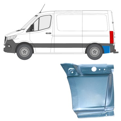 Opravný plech spodnej časti zadného blatníka za kolesom pre Mercedes Sprinter 2018- / Ľavý 14546