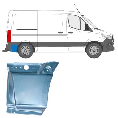Opravný plech spodnej časti zadného blatníka za kolesom pre Mercedes Sprinter 2018- / Pravá 14545