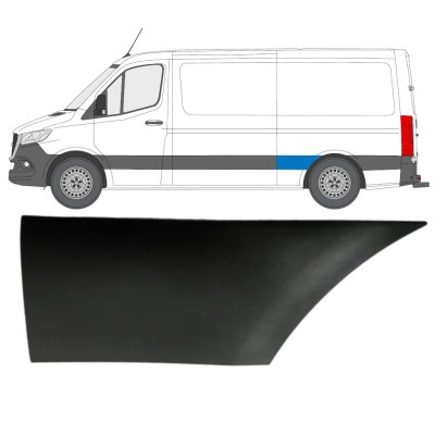 Bočná lišta zadného blatníka pre Mercedes Sprinter 2018- / Ľavý 16649