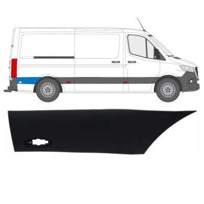 Bočná lišta zadného blatníka za kolesom pre Mercedes Sprinter 2018- / Pravá 16644