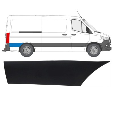Bočná lišta zadného blatníka za kolesom pre Mercedes Sprinter 2018- / Pravá 16642