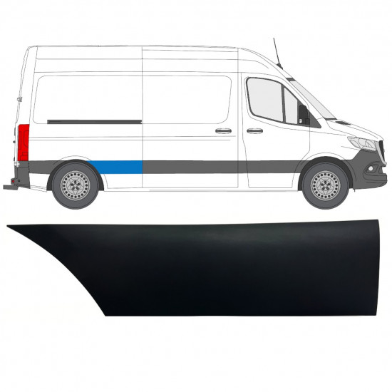 Bočná lišta zadného blatníka pre Mercedes Sprinter 2018- / Pravá 12938