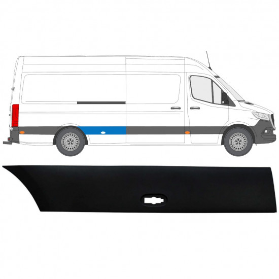 Bočná lišta zadného blatníka pre Mercedes Sprinter 2018- / Pravá 12934