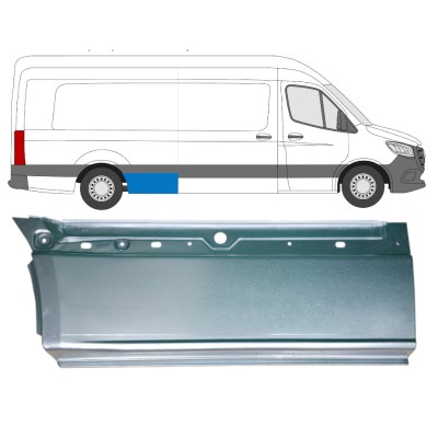 Opravný plech zadného blatníka spodná časť pre Mercedes Sprinter 2018- / Pravá 14551
