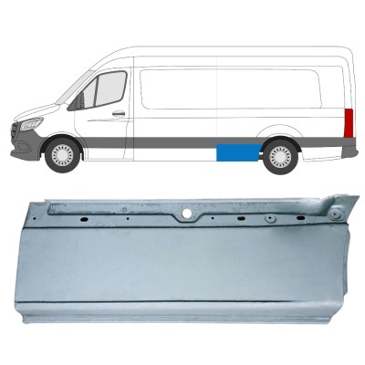 Opravný plech zadného blatníka spodná časť pre Mercedes Sprinter 2018- / Ľavý 16064