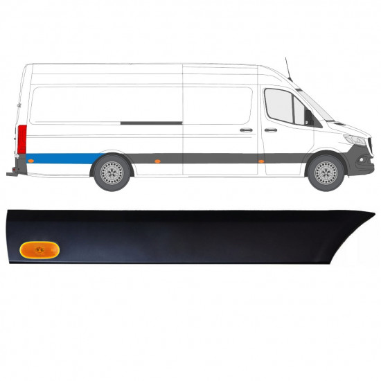 Bočná lišta zadného blatníka so svetlom pre Mercedes Sprinter 2018- / Pravá / Sada 12970