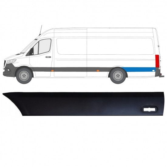 Bočná lišta zadného blatníka pre Mercedes Sprinter 2018- / Ľavý 12943