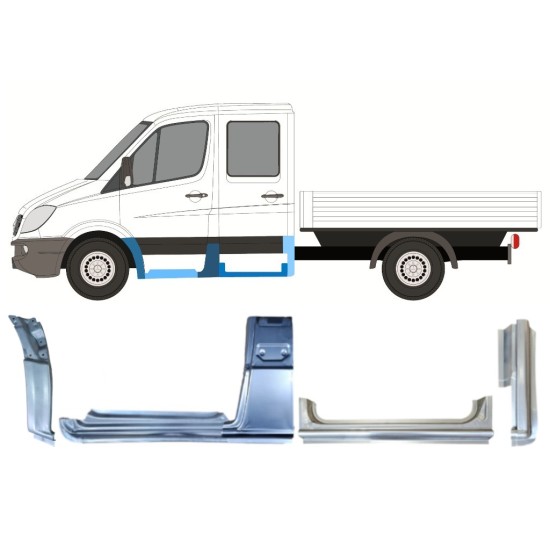 Opravný plech sada pre Volkswagen Crafter 2005-2017 / Ľavý 15528