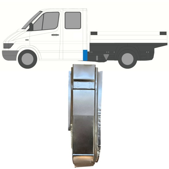 Opravný plech zadného rohu pre Mercedes Sprinter 1995-2006 / Ľavý 16399