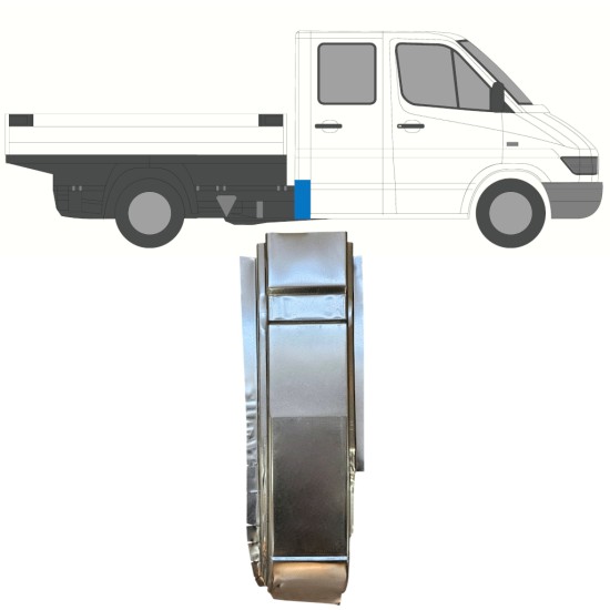 Opravný plech zadného rohu pre Mercedes Sprinter 1995-2006 / Pravá 16398