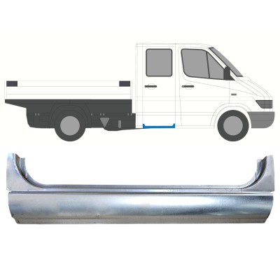 Opravný plech prahu zadných dverí pre Mercedes Sprinter 1995-2006 / Vľavo = Vpravo (symetrické) 16385