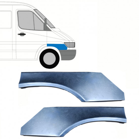 Opravný plech predného blatníka pre Mercedes Sprinter 1995-2000 / Ľavá+Pravá / Sada 10151