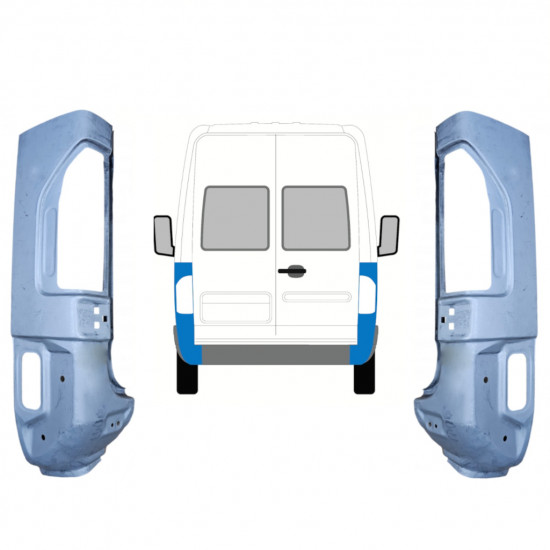 Opravný plech zadného rohu pre Mercedes Sprinter 1995-2005 / Ľavá+Pravá / Sada 10486