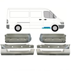 Opravný plech vnútorného prahu + blatníka + predného schodu pre Mercedes Sprinter 1995-2006 / Sada 10534