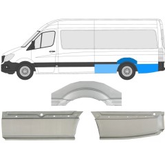 Lem zadného blatníka pre Mercedes Sprinter 2006-2018 / Ľavý / Sada 8718