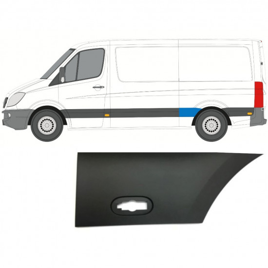 Bočná lišta zadného blatníka pre Mercedes Sprinter 2006- / Ľavý 7993