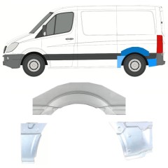 Lem zadného blatníka pre Mercedes Sprinter 2006-2018 / Ľavý / Sada 11313