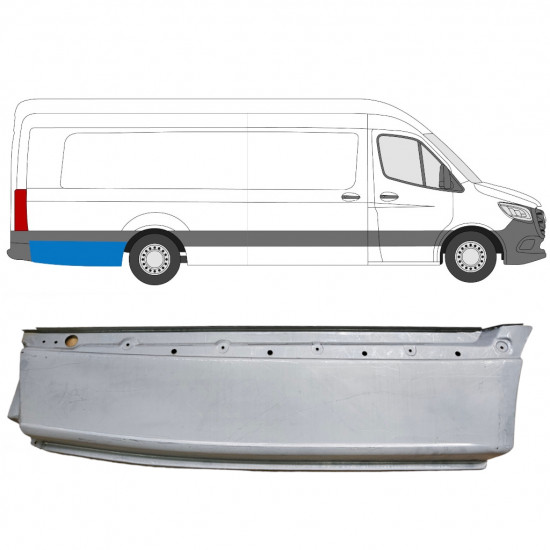 Lem zadného blatníka pre Mercedes Sprinter 2018- / XLWB / Pravá 8185