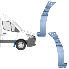 Opravný plech predného podbehu pre Mercedes Sprinter 2018- / Ľavá+Pravá / Sada 11990