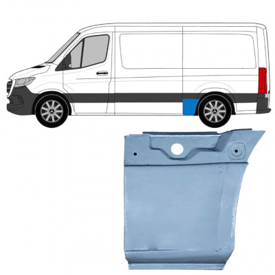 Lem zadného blatníka pre Mercedes Sprinter 2018- / SWB / MWB / Štandardná / Ľavý 8190