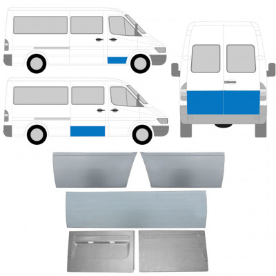 Opravný plech vonkajších dverí pre Mercedes Sprinter 1995-2006  / Sada 11320