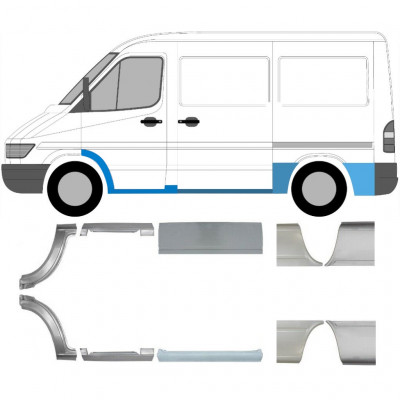 Opravný plech sada pre Mercedes Sprinter 1995-2006 / SWB / Ľavá+Pravá /  6748