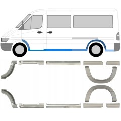 Opravný plech sada pre Mercedes Sprinter 1995-2006 / Ľavá+Pravá / 6756