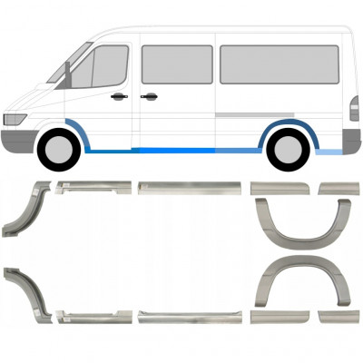 Opravný plech sada pre Mercedes Sprinter 1995- / MWB / Ľavá+Pravá /  6756