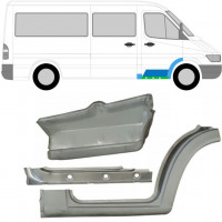 Opravný plech vnútorného prahu + blatníka + predného schodu pre Mercedes Sprinter 1995-2006 / Pravá / Sada 10521