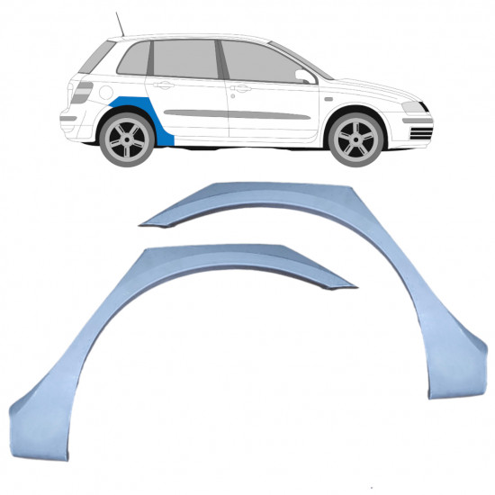 Lem zadného blatníka pre Fiat Stilo 2001-2010 / Ľavá+Pravá / Sada 9777