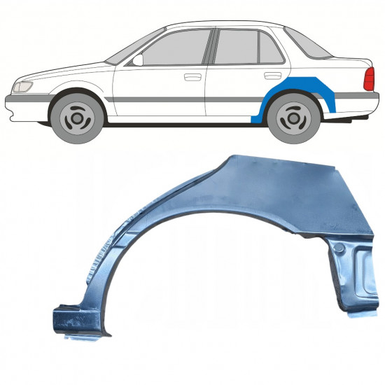 Lem zadného blatníka pre Nissan Sunny N14 1991-1994 / Ľavý 11053