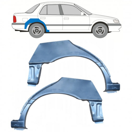 Lem zadného blatníka pre Nissan Sunny N14 1991-1994 / Ľavá+Pravá / Sada 11054