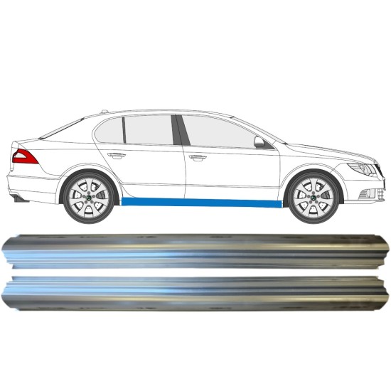 Opravný plech prahu pre Skoda Superb 2008-2015 / Ľavá+Pravá / Sada 14777 Opravný plech prahu pre Skoda Superb 2008-2015 / Ľavá+Pravá / Sada 14777