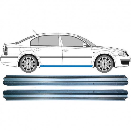 Opravný plech prahu pre Skoda Superb 2001-2008 / Vľavo = Vpravo (symetrické) / Sada 9540