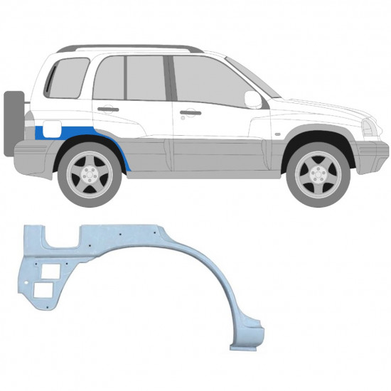 Opravný plech zadného blatníka s otvorom pre Suzuki Grand Vitara 1997-2005 / Pravá 5952