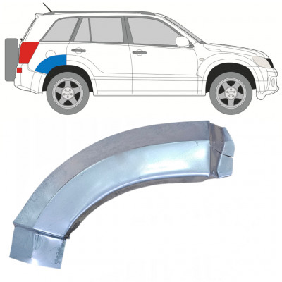 Opravný plech zadného blatníka zadná časť pre Suzuki Grand Vitara 2005-2012 / Pravá 7848