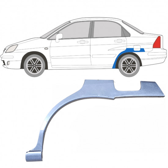 Lem zadného blatníka pre Suzuki Liana 2001-2007 / Ľavý 5204