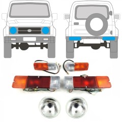 Hlavní světlomet + blinkr + lampa pre Suzuki Samurai 1981- / Ľavá+Pravá / Sada 12654