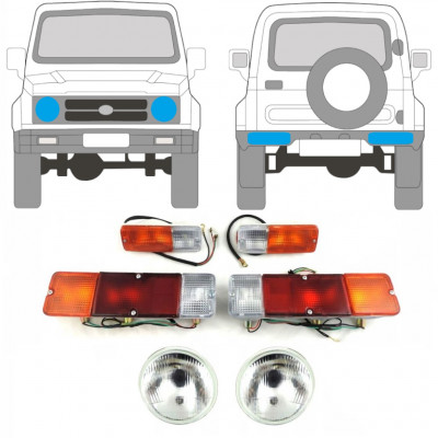 Hlavní světlomet + blinkr + lampa pre Suzuki Samurai 1986-1995 /  12654