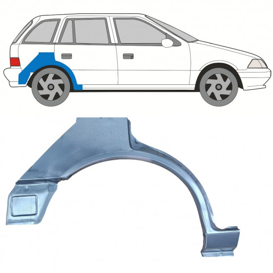 Lem zadného blatníka pre Suzuki Swift 1988-2004 / Pravá 12764