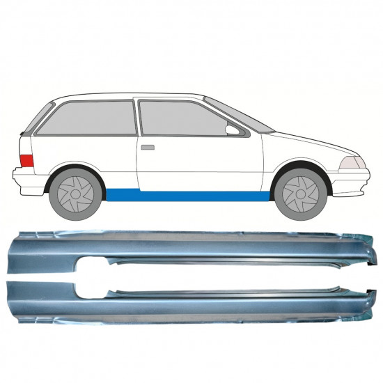 Opravný plech prahu pre Suzuki Swift 1988-2004 / Ľavá+Pravá / Sada 9846