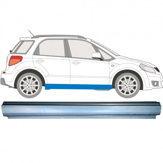 Opravný plech prahu pre Fiat Sedici Suzuki Sx4 2006-2014 / Pravá 6505