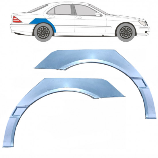 Lem zadného blatníka pre Mercedes S-class 1998-2005 / Ľavá+Pravá / Sada 9221