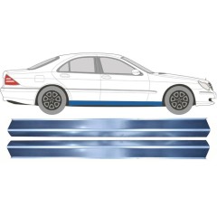 Opravný plech prahu pre Mercedes S-Class W220 1998-2005 / Vľavo = Vpravo (symetrické) / Sada 10487