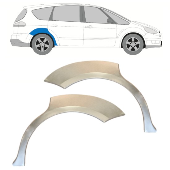 Lem zadného blatníka pre Ford S-MAX 2006-2015 / Ľavá+Pravá / Sada 14766 Lem zadného blatníka pre Ford S-MAX 2006-2015 / Ľavá+Pravá / Sada 14766