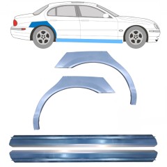Opravný plech prahu + zadného blatníka pre Jaguar S-Type CCX 1999-2007 / Sada 12625