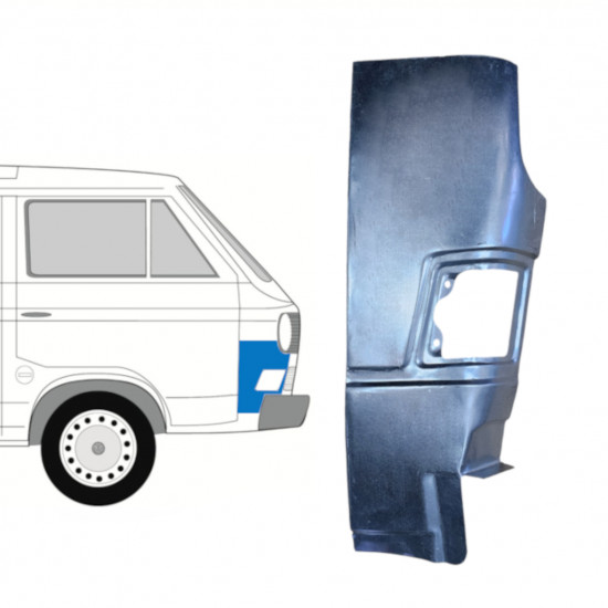 Opravný plech predného rohu pre VW Transporter T3 1979-1992 / Pravá 8162