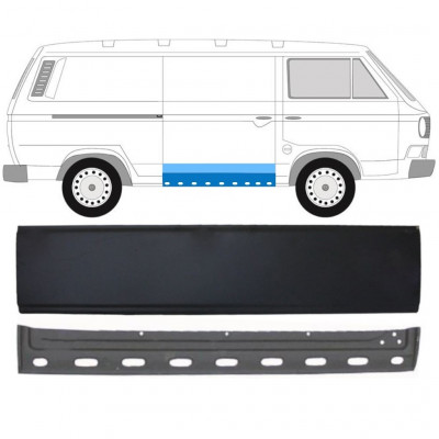 Opravný plech posuvných dverí vnútorný + vonkajší pre VW Transporter T3 1979-1992 / Pravá / Sada 11637