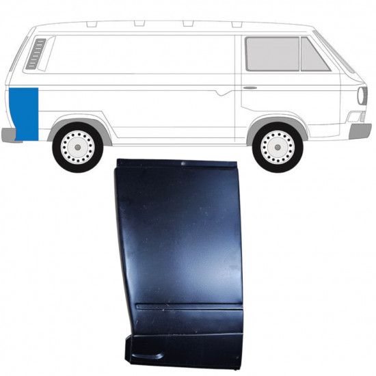 Opravný plech zadného rohu pre VW Transporter T3 1979-1992 / Pravá 11628