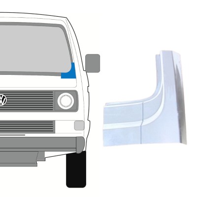 Opravný plech pod predné sklo pre Volkswagen Transporter T3 1979-1992 / Ľavý 16127